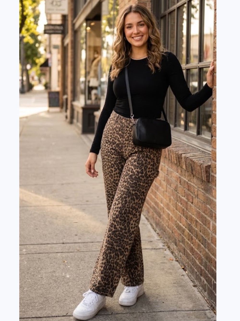 Zoé by Zoe +Phoebe Leopard Print Cargo Pants - Brown